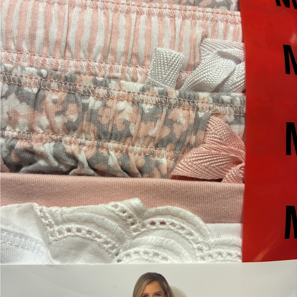 Women's Felins Pink, Gray and White Cotton 4 Piece Sleep Set Size Medium NWT - Picture 5 of 6